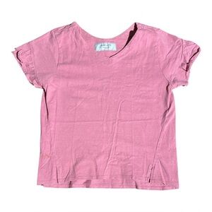 BEAMS LIGHTS V Neck Tee Shirt Pink